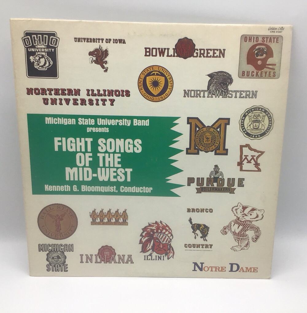 Fight Songs Of The Midwest Michigan State Band Vinyl LP Golden Crest CRS 31047
